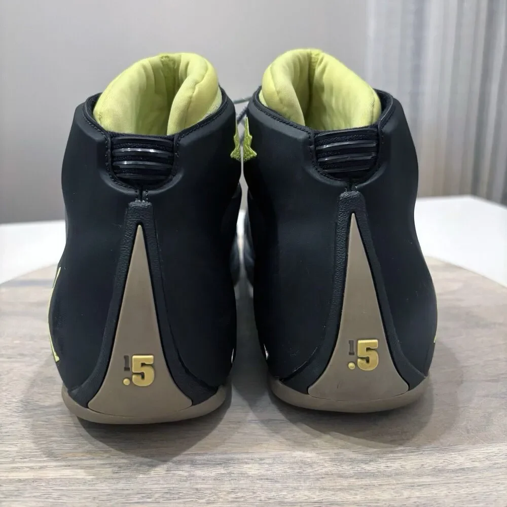 Jordan Men's Melo 1.5 Wolf Grey Volt Ice Leather Basketball Sneakers US Size 9.5 - Picture 3 of 13